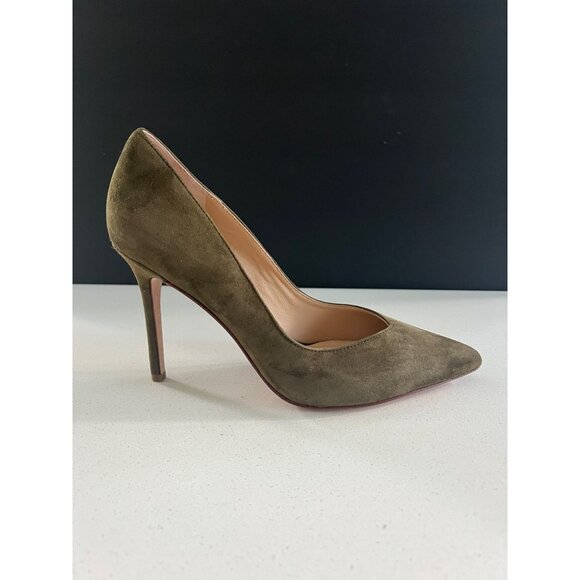 VERONICA BEARD Lisa Point Toe khaki Suede Pumps HEELS SIZE 6.5 - Picture 9 of 9